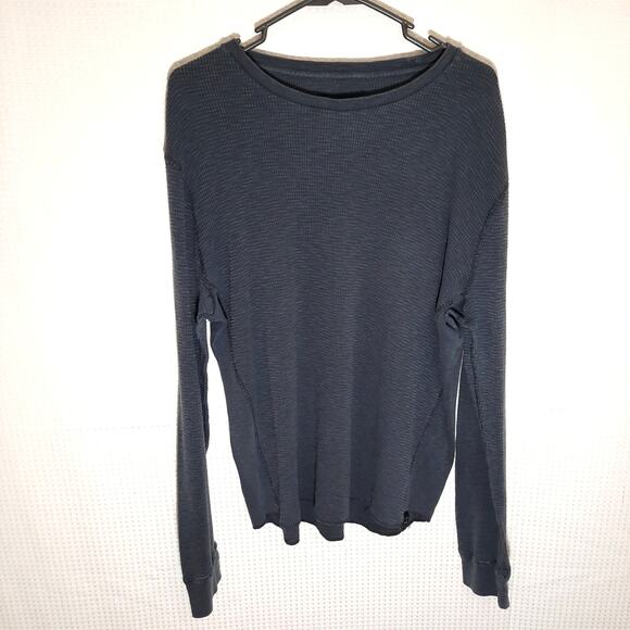 Lucky Brand Other - Lucky Brand L Shirt Men’s Thermal Waffle Knit Long Sleeve Blue Pullover Casual